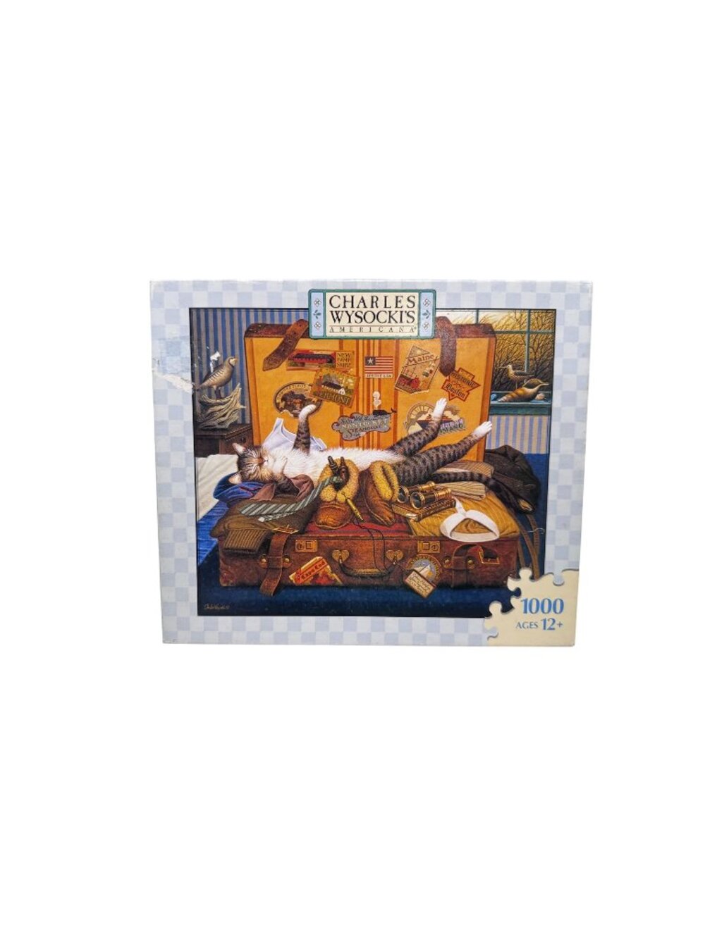 Milton Bradley Charles Wysocki Americana MABEL THE STOWAWAY 1000 Puzzle Cat